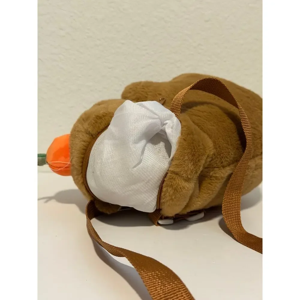 Animal Plush Backpack Capybara Stuffed Doll  Shoulder Bag Kids Gift 15 Inch